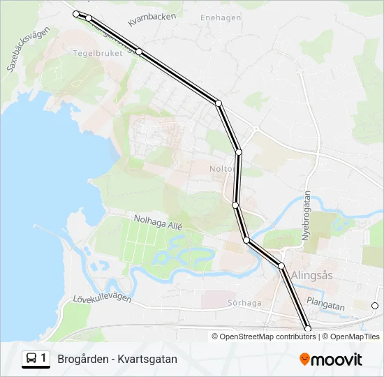 1 Bus Line Map