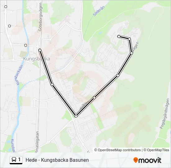 1 Bus Line Map