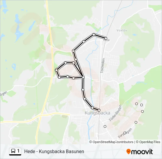 1 Bus Line Map