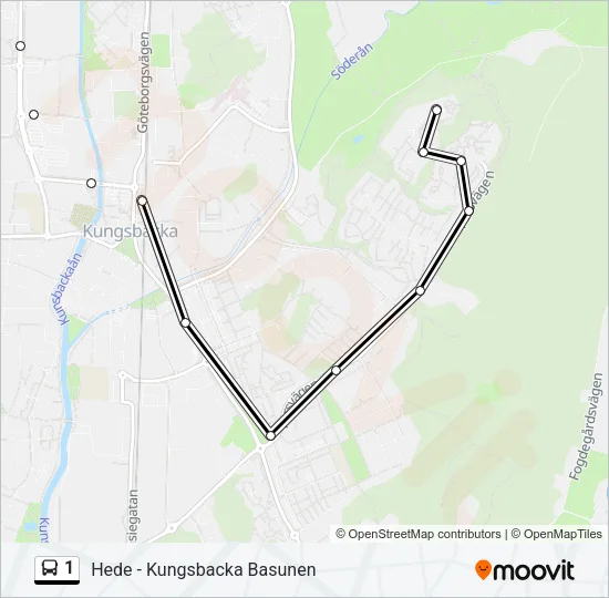 1 Bus Line Map