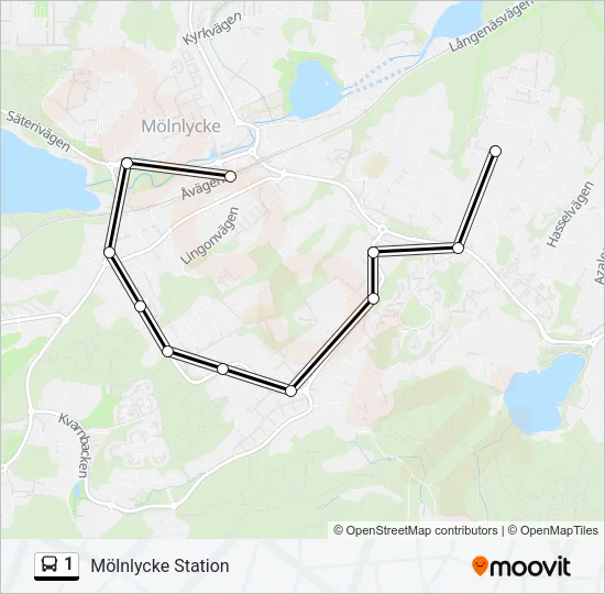 1 Bus Line Map