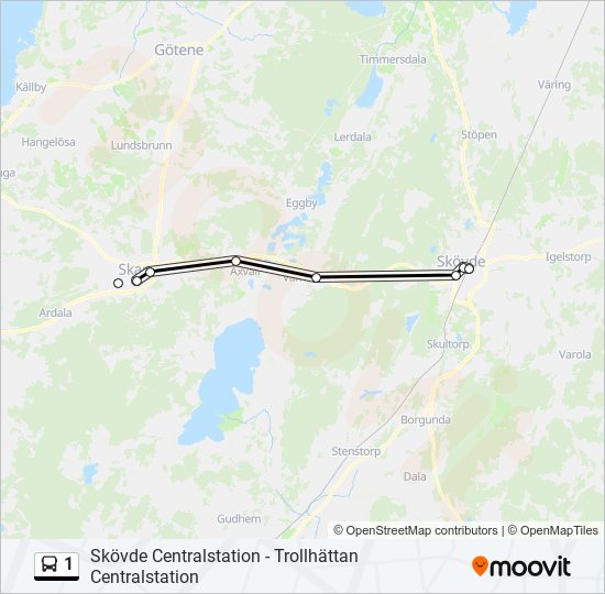 1 bus Line Map