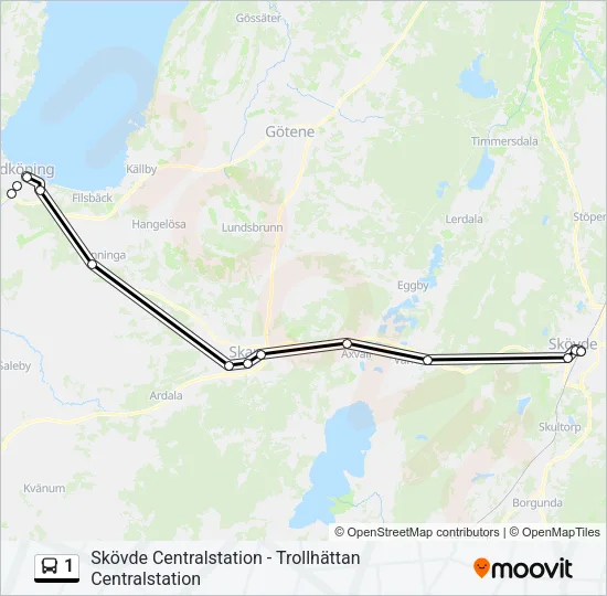 1 Bus Line Map