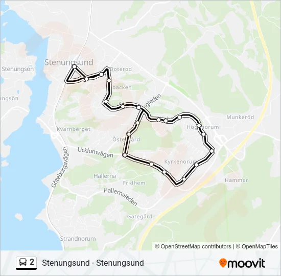 2 Bus Line Map