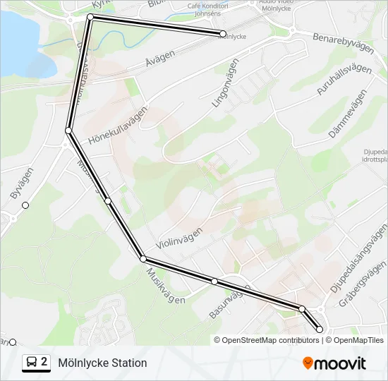 2 Bus Line Map