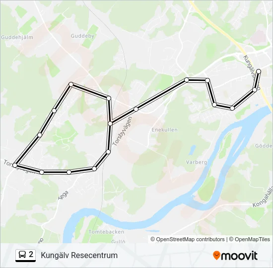 2 Bus Line Map