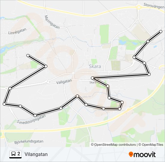 2 bus Line Map