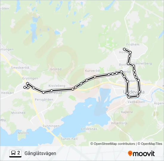 2 Bus Line Map