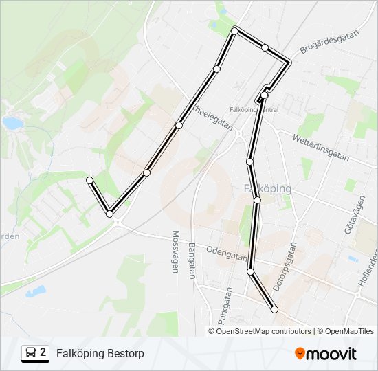 2 bus Line Map