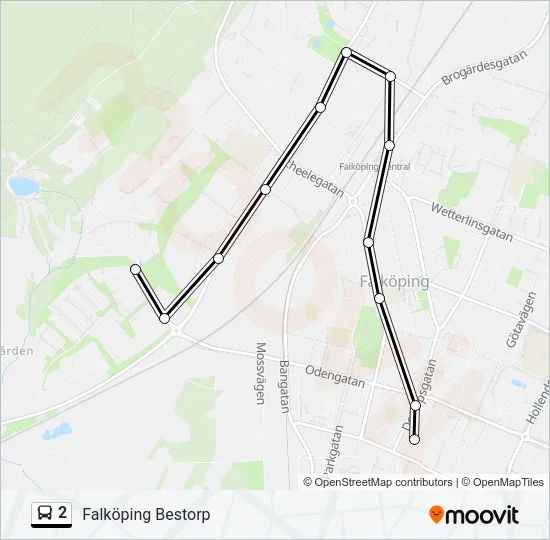 2 Bus Line Map