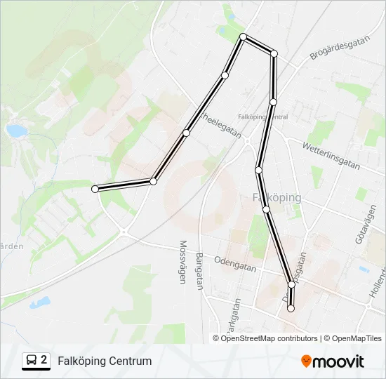 2 Bus Line Map