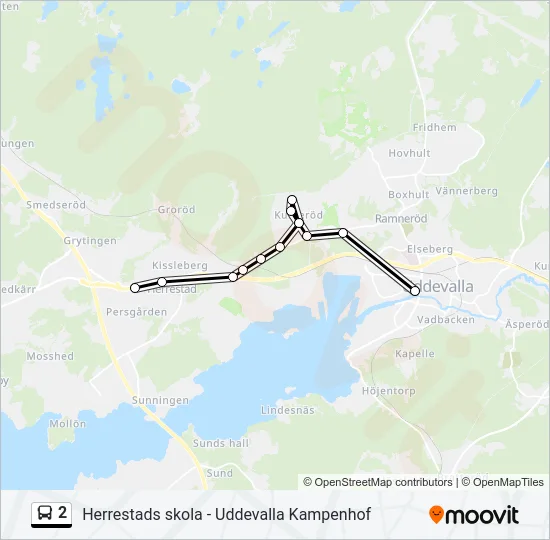 2 Bus Line Map