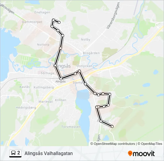 2 Bus Line Map