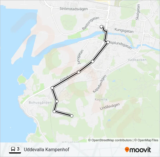 3 Bus Line Map
