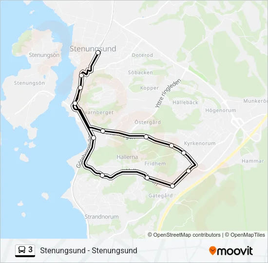 3 Bus Line Map