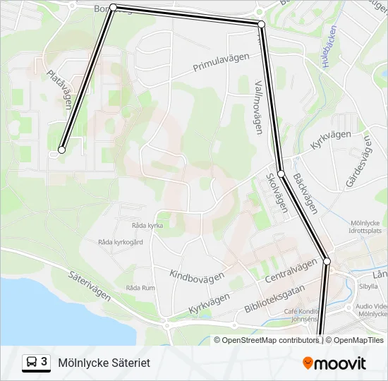 3 Bus Line Map