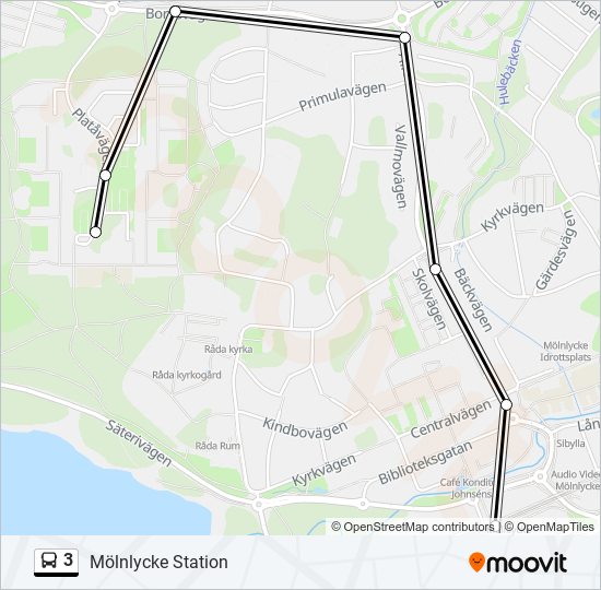 3 bus Line Map