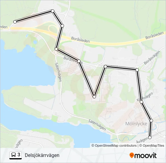 3 Bus Line Map