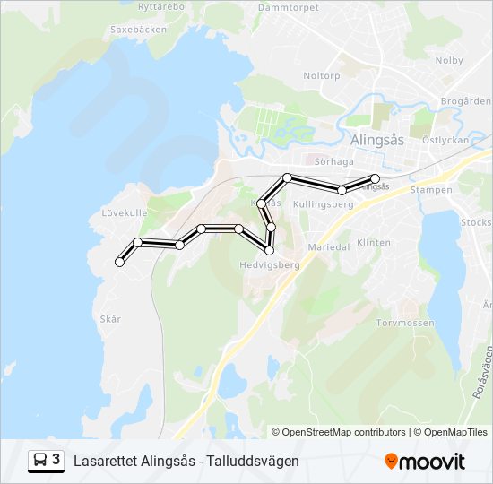 3 bus Line Map