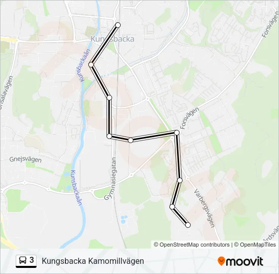 3 Bus Line Map