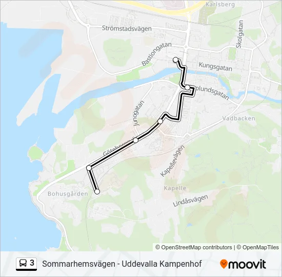 3 Bus Line Map