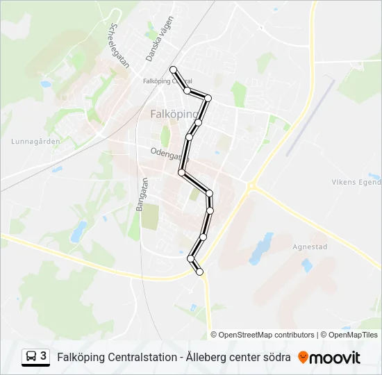 3 Bus Line Map