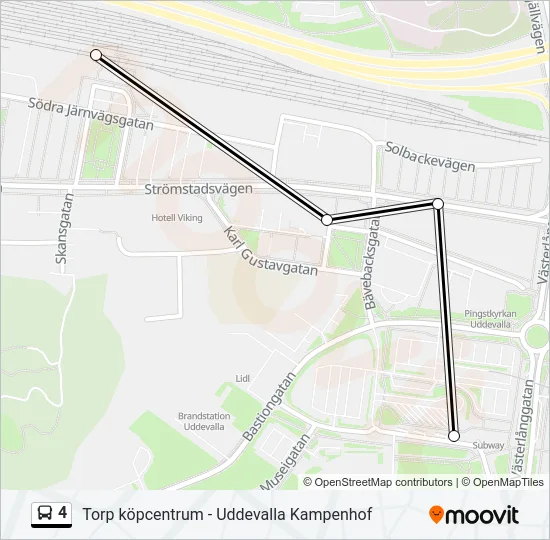4 Bus Line Map