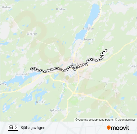 5 Bus Line Map