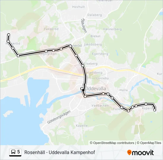 5 Bus Line Map