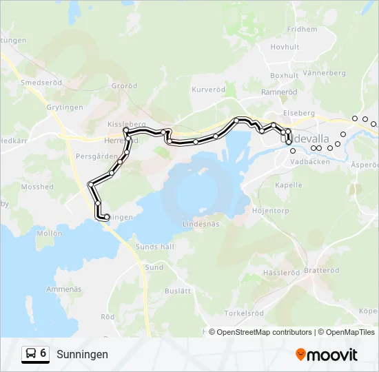 6 Bus Line Map