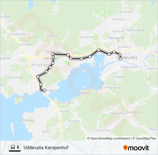 6 Bus Line Map