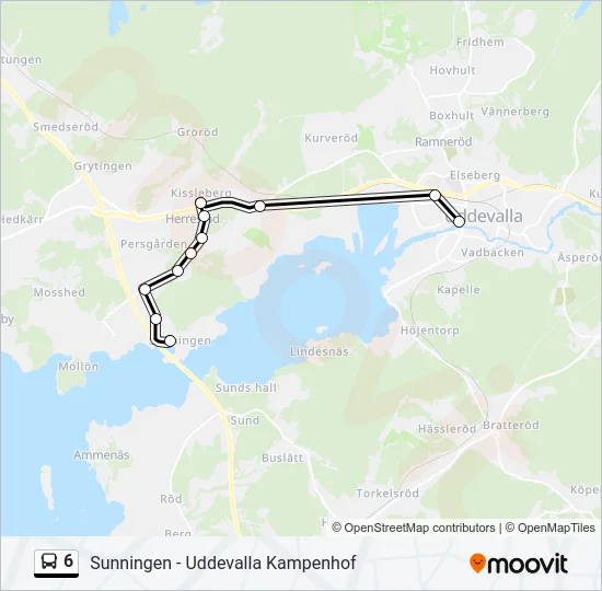 6 Bus Line Map