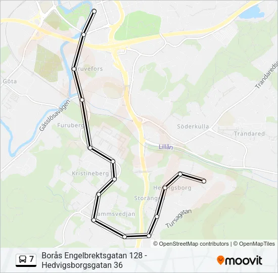 7 Bus Line Map