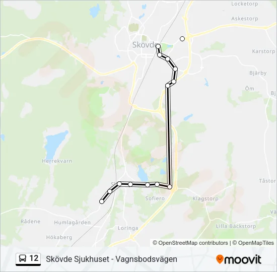 12 Bus Line Map