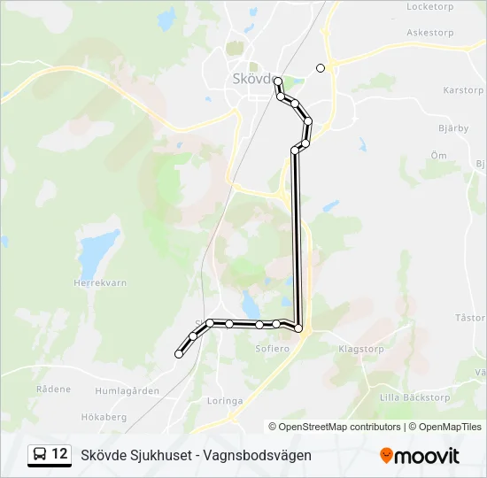 12 Bus Line Map