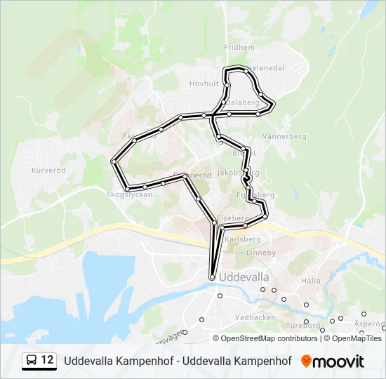 12 Bus Line Map