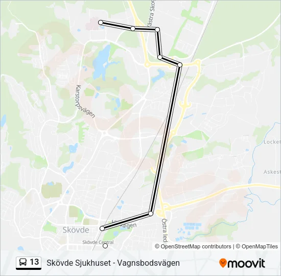 13 Bus Line Map