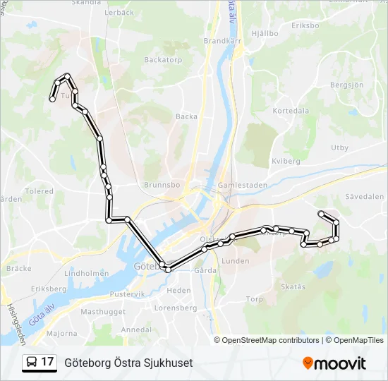 17 Bus Line Map