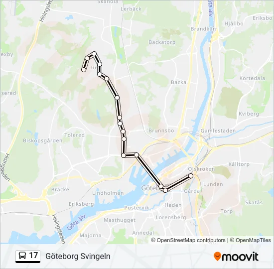 17 Bus Line Map