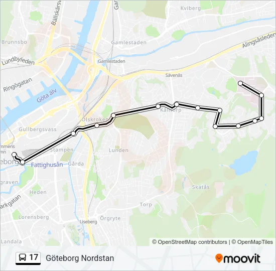 17 Bus Line Map