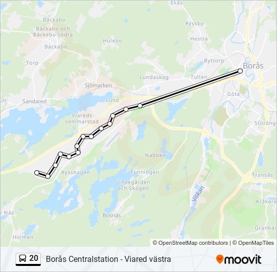 20 bus Line Map