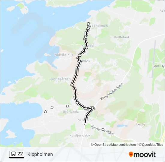 22 Bus Line Map