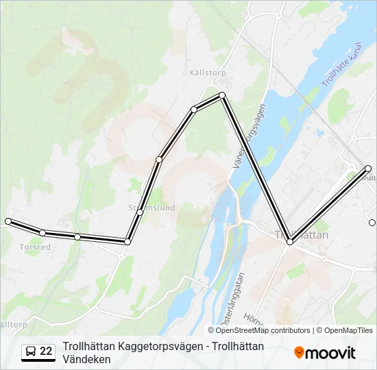 22 Bus Line Map