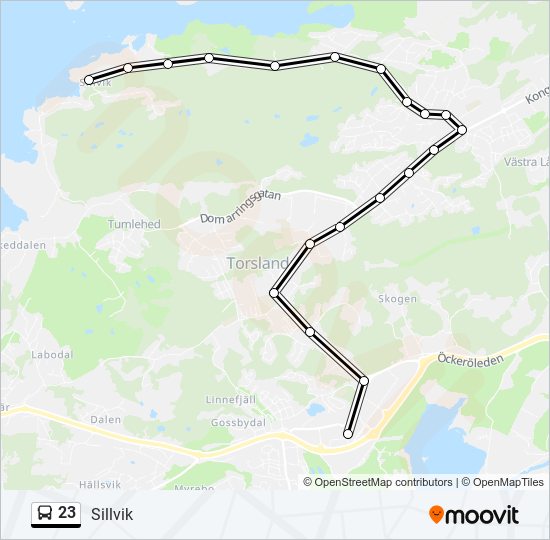 23 bus Line Map