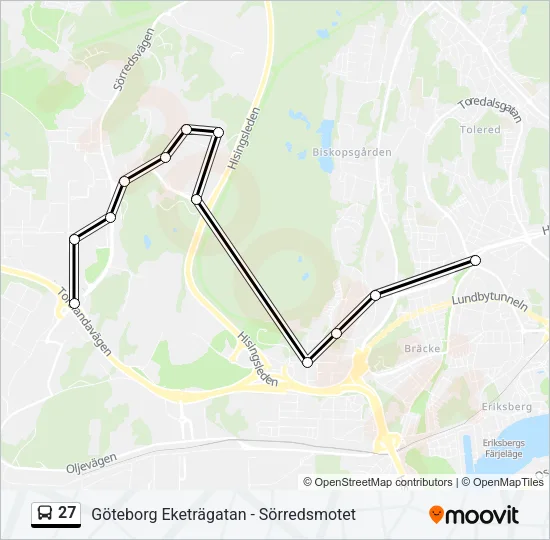27 Bus Line Map