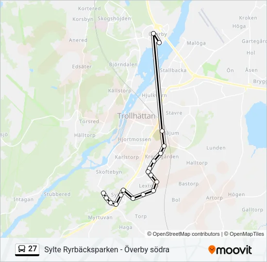 27 Bus Line Map