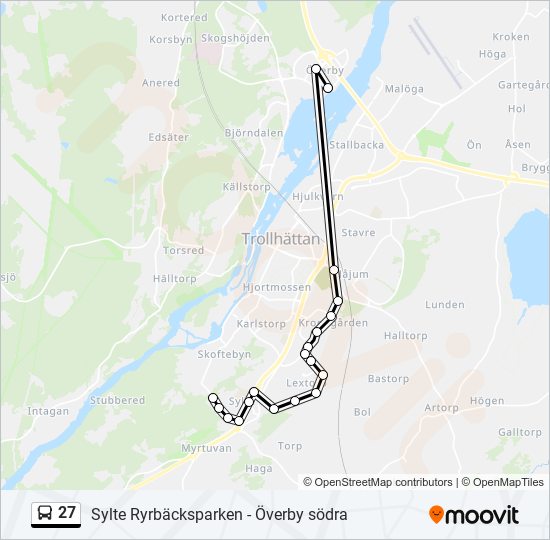 27 bus Line Map