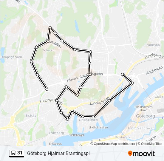 31 bus Line Map