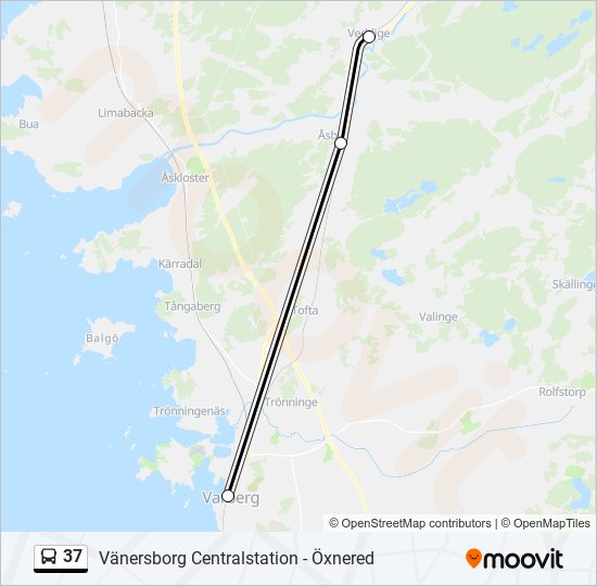 37 bus Line Map