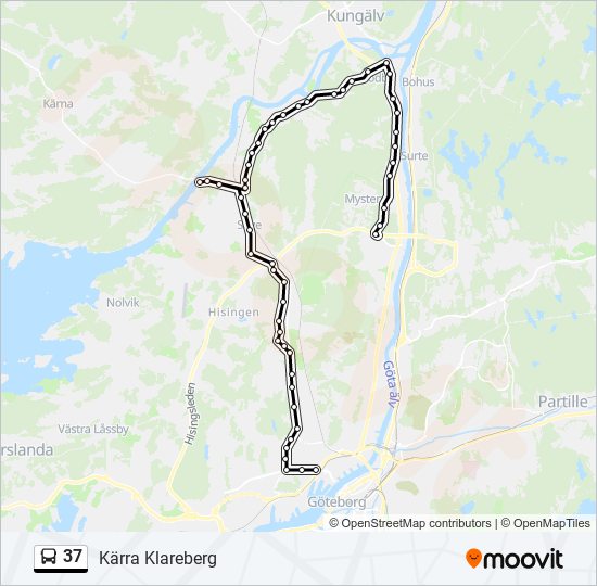 37 bus Line Map